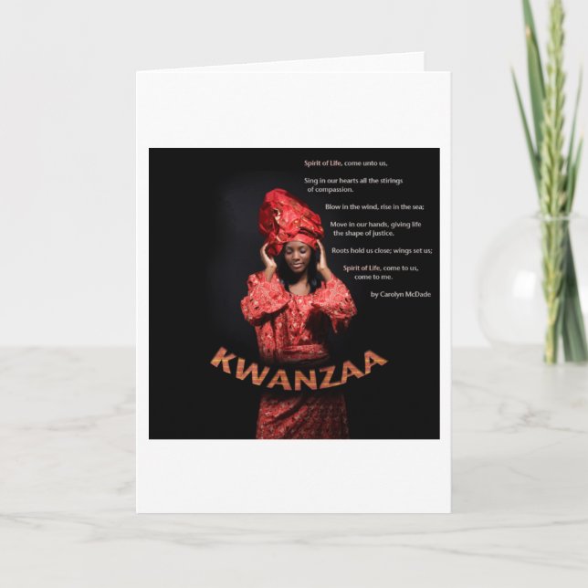 Happy Kwanzaa 321 Holiday Card (Front)
