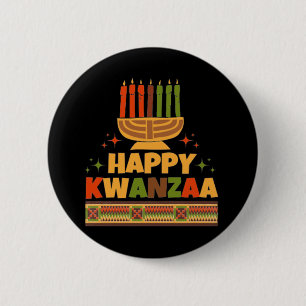 Happy Kwanzaa 6 Cm Round Badge
