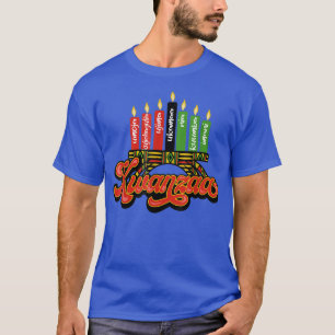 Happy Kwanzaa African 7 Principles Kinara Candles T-Shirt