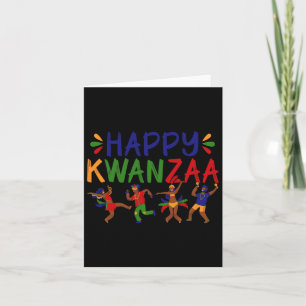 Happy Kwanzaa - African American Christmas Afro Wo Card