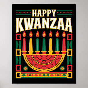 Happy Kwanzaa - African American Family Matching P Poster