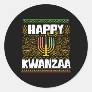 Happy Kwanzaa - African American Heritage Festival Classic Round Sticker