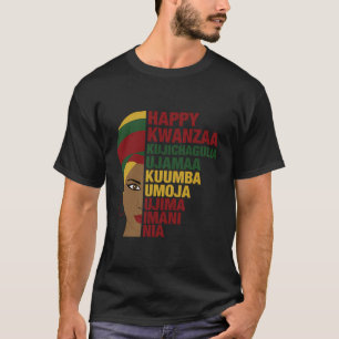 Happy Kwanzaa African Black Woman T-Shirt