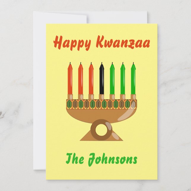 Happy Kwanzaa Beautiful Holiday Card (Front)