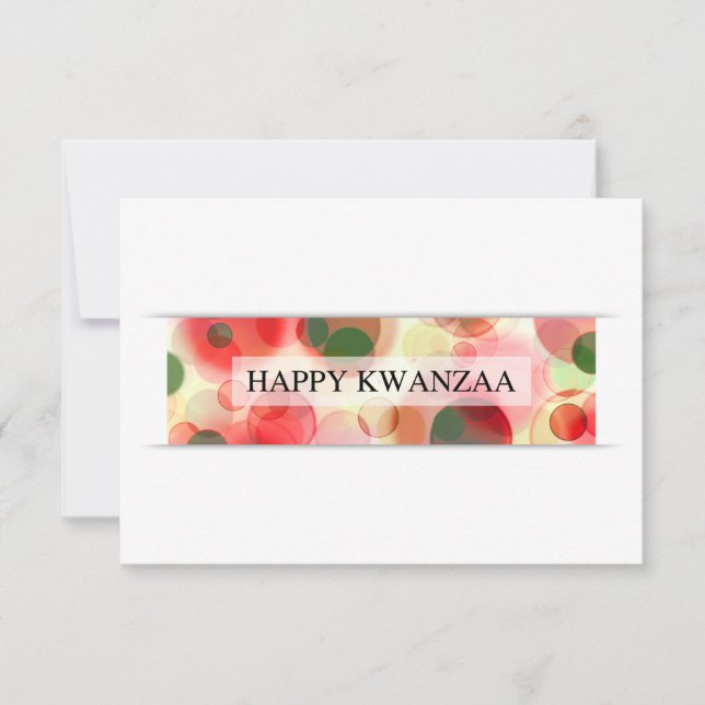 happy kwanzaa (bokeh) invitation (Front)