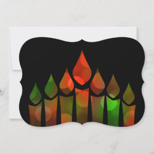 Happy Kwanzaa Bokeh Kinara Invitation