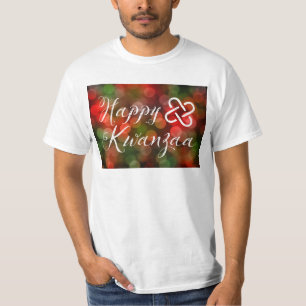 Happy Kwanzaa Bokeh Umoja Lights T-Shirt