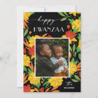 Happy Kwanzaa. Bright botanical floral photo