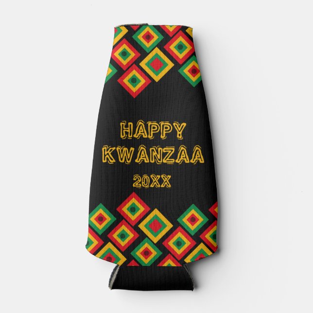 Happy KWANZAA Can Cooler (Front)