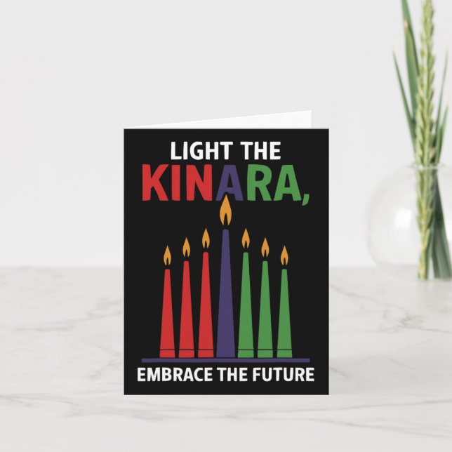 Happy Kwanzaa Candles Africa Holiday African Ameri Card (Front)