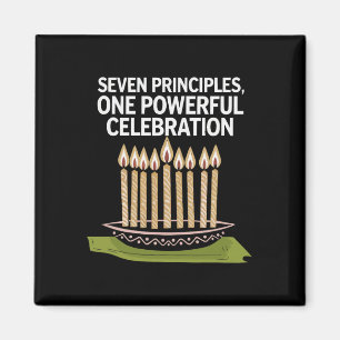 Happy Kwanzaa Candles Africa Holiday African Ameri Magnet