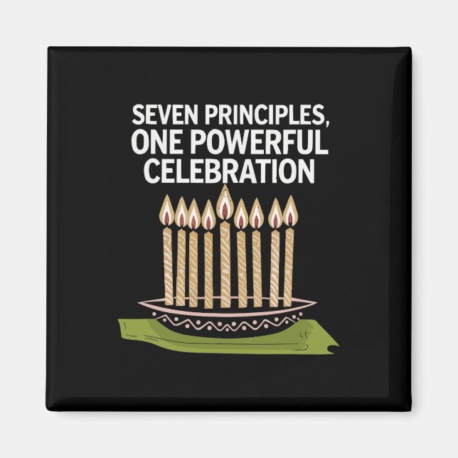 Happy Kwanzaa Candles Africa Holiday African Ameri Magnet (Front)