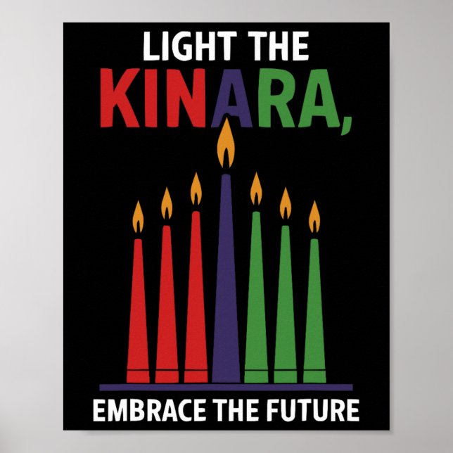 Happy Kwanzaa Candles Africa Holiday African Ameri Poster (Front)