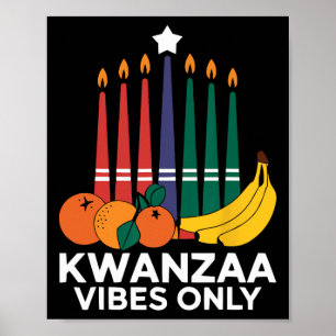 Happy Kwanzaa Candles Africa Holiday African Ameri Poster