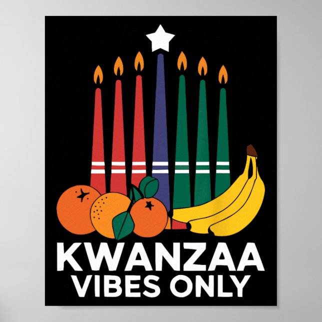 Happy Kwanzaa Candles Africa Holiday African Ameri Poster (Front)