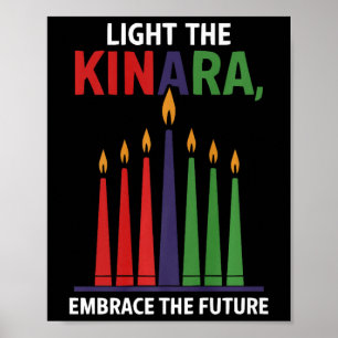 Happy Kwanzaa Candles Africa Holiday African Ameri Poster
