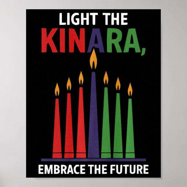Happy Kwanzaa Candles Africa Holiday African Ameri Poster (Front)