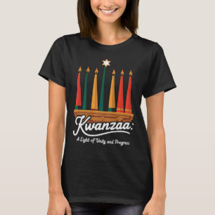 Happy Kwanzaa Candles Africa Holiday African Ameri T-Shirt