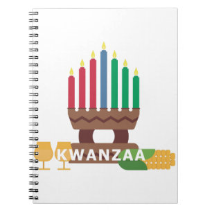 happy kwanzaa candles notebook
