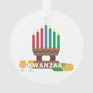 happy kwanzaa candles ornament