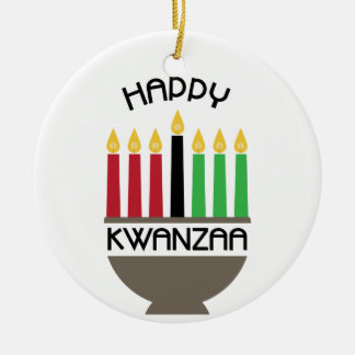 Happy Kwanzaa Ceramic Tree Decoration