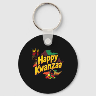 Happy Kwanzaa Christmas Afro-american Happy Kwanza Key Ring