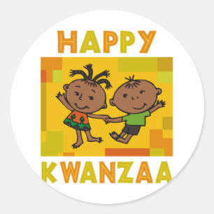 Happy Kwanzaa Classic Round Sticker