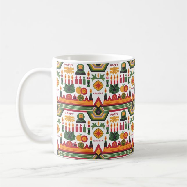 Happy Kwanzaa Gift Idea Coffee Mug (Left)