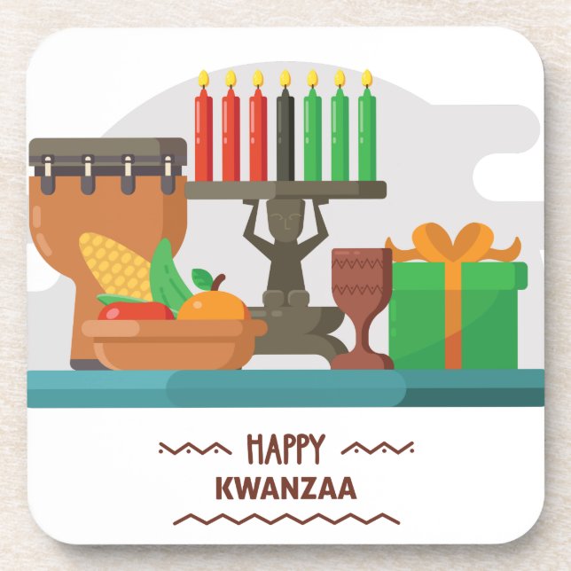happy kwanzaa gifts coaster (Front)