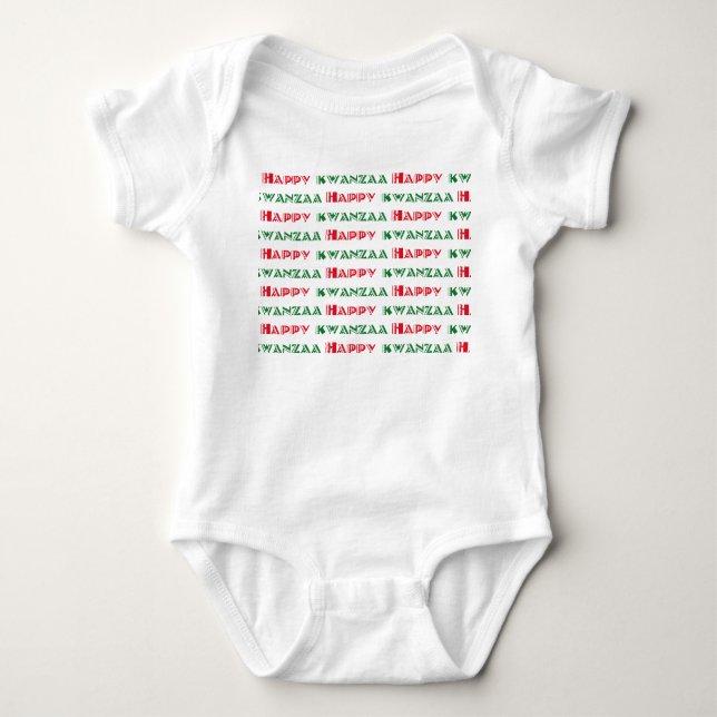 Happy Kwanzaa Greeting 2 Baby Bodysuit (Front)