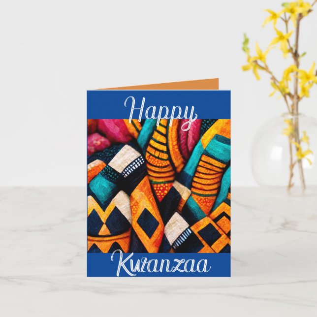 Happy Kwanzaa Greeting Card (Yellow Flower)