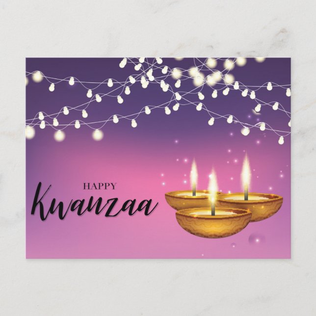 Happy Kwanzaa Holiday Postcard (Front)