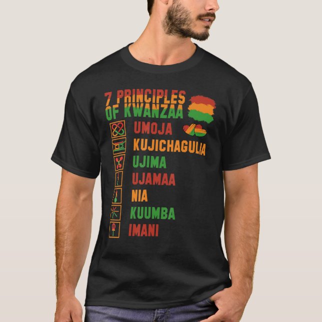 happy kwanzaa kids 7 principles of kwanzaa dec 26  T-Shirt (Front)