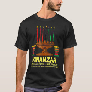 Happy Kwanzaa Kinara Candles African American Chri T-Shirt