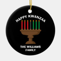 Happy Kwanzaa Kinara Custom Red Black Green Gift
