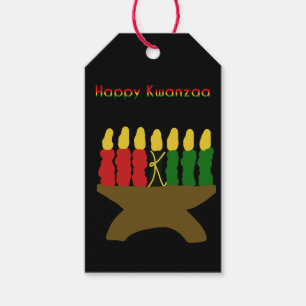 Happy Kwanzaa Kinara Gift Tags
