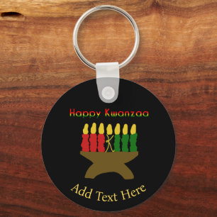Happy Kwanzaa Kinara Key Ring