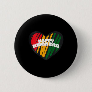 Happy Kwanzaa Kinara-seven Candles Principles Of K 6 Cm Round Badge