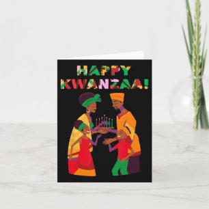 Happy Kwanzaa Kinara-seven Candles Principles Of K Card