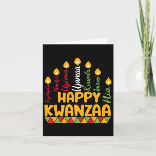 Happy Kwanzaa Kinara Seven Candles Principles Of K Card