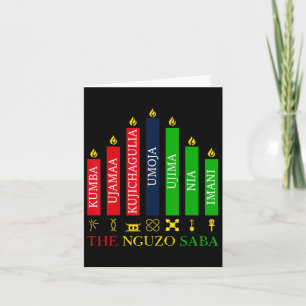 Happy Kwanzaa Kinara Seven Candles Principles Of K Card