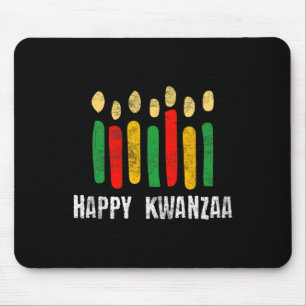 Happy Kwanzaa Kinara Seven Candles Principles Of K Mouse Mat