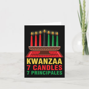 Happy Kwanzaa Kinara Seven Principles Candles Pan  Card