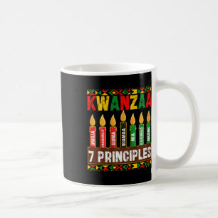 Happy Kwanzaa Kinara Seven Principles Candles Pan  Coffee Mug
