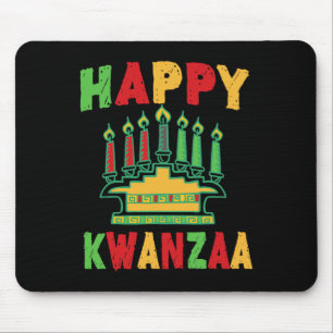 Happy Kwanzaa Kwanzaa Candles Kinara Pan African H Mouse Mat