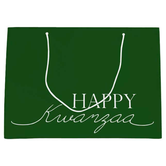 Happy Kwanzaa Large Gift Bag (Front)