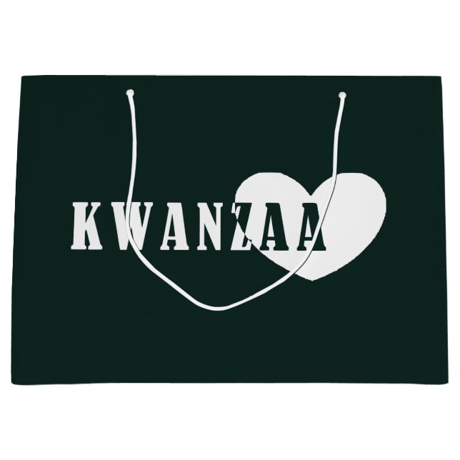 Happy Kwanzaa Large Gift Bag (Front)