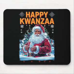 Happy Kwanzaa Merry Christmas African American Hoi Mouse Mat