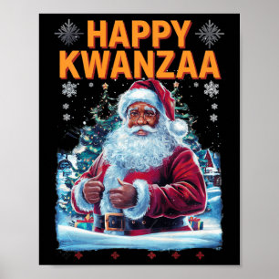 Happy Kwanzaa Merry Christmas African American Hoi Poster