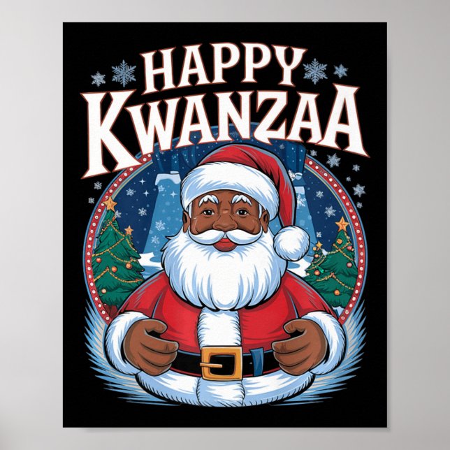 Happy Kwanzaa Merry Christmas African American Hoi Poster (Front)